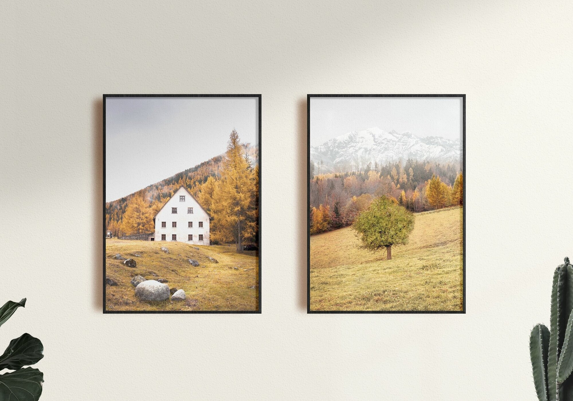 Набор плакатов "Осенний домик" 2 шт. / Набор интерьерных постеров формата А4 (21х30 см) без рамы