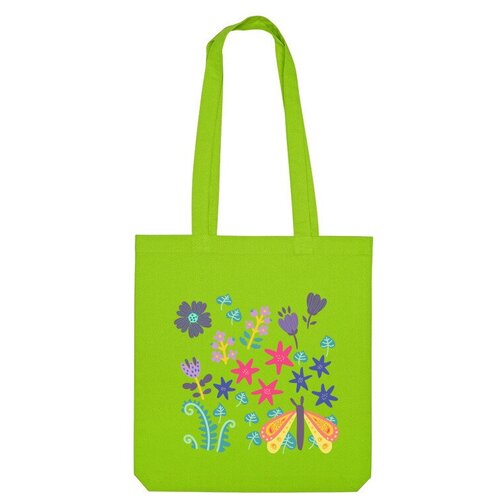 Сумка шоппер Us Basic, зеленый сумка joyarty поляна роз bsh 14546 текстиль