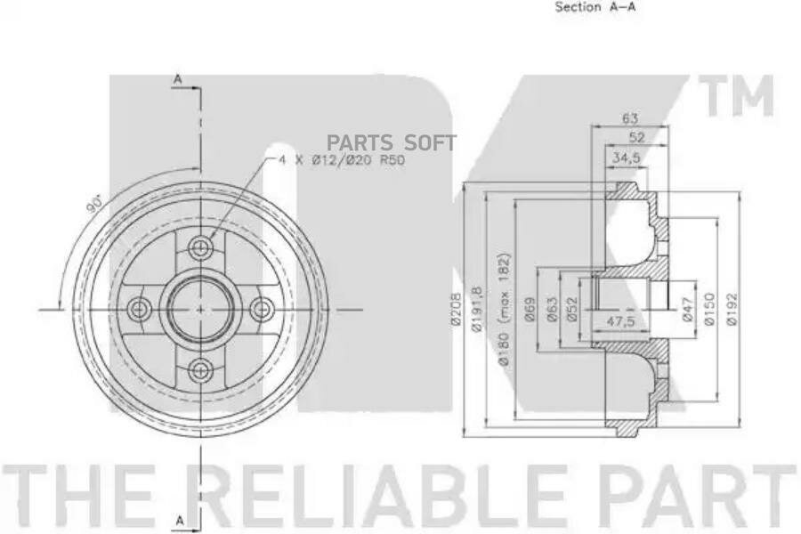 253619 NK Барабан тормозной Suzuki Wagon Opel Agila 00-