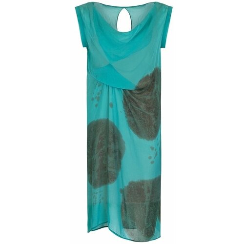 фото Платье nude, натуральный шелк, повседневное, размер 40, зеленый