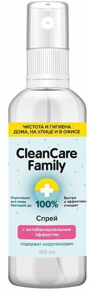 Cleancare family Спрей с антибактериальным эффектом100 мл (Cleancare family, ) - фото №2