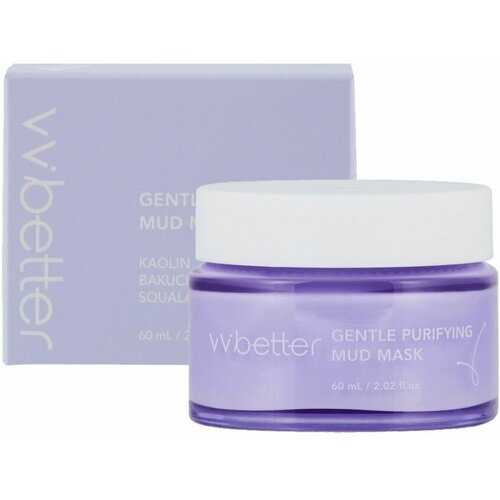 VVbetter Грязевая маска для лица с каолином, бакучиолом и скваланом / Gentle Purifying Mud Mask, 60 мл