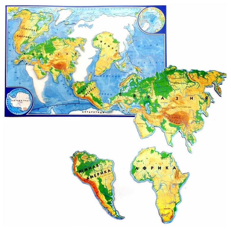 Пазл магнитный АГТ Геоцентр Карта мира - фото №11