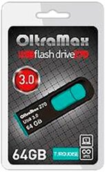 Флешка OltraMax 270 64 GB, бирюзовый