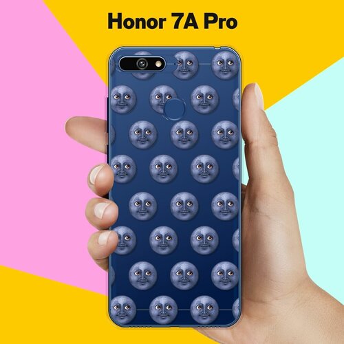 Силиконовый чехол Луна на Honor 7A Pro силиконовый чехол синие листья на honor 7a pro