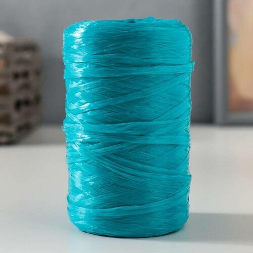 Пряжа - Для вязания мочалок, 100% полипропилен, 400м/100гр, №2-3, цвет бирюзовый, 5 шт.