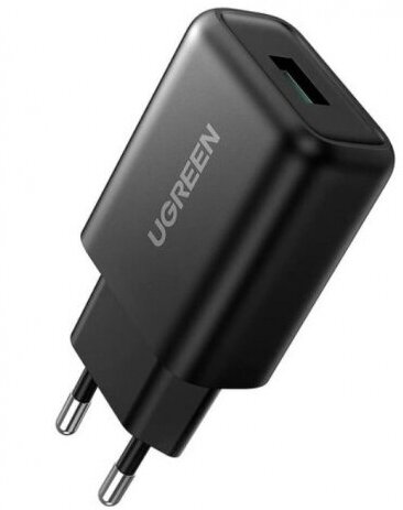 Сетевое зарядное устройство Ugreen CD122 (70273) USB-A QC 3.0 18W Charger, черный