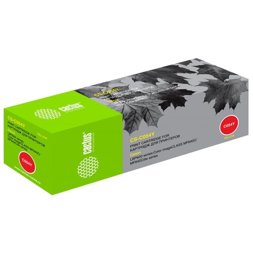 Cartridge toner Cactus CS-C054Y yellow (1200p.) for Canon LBP 621Cw/623Cdw/641Cw/643Cdw