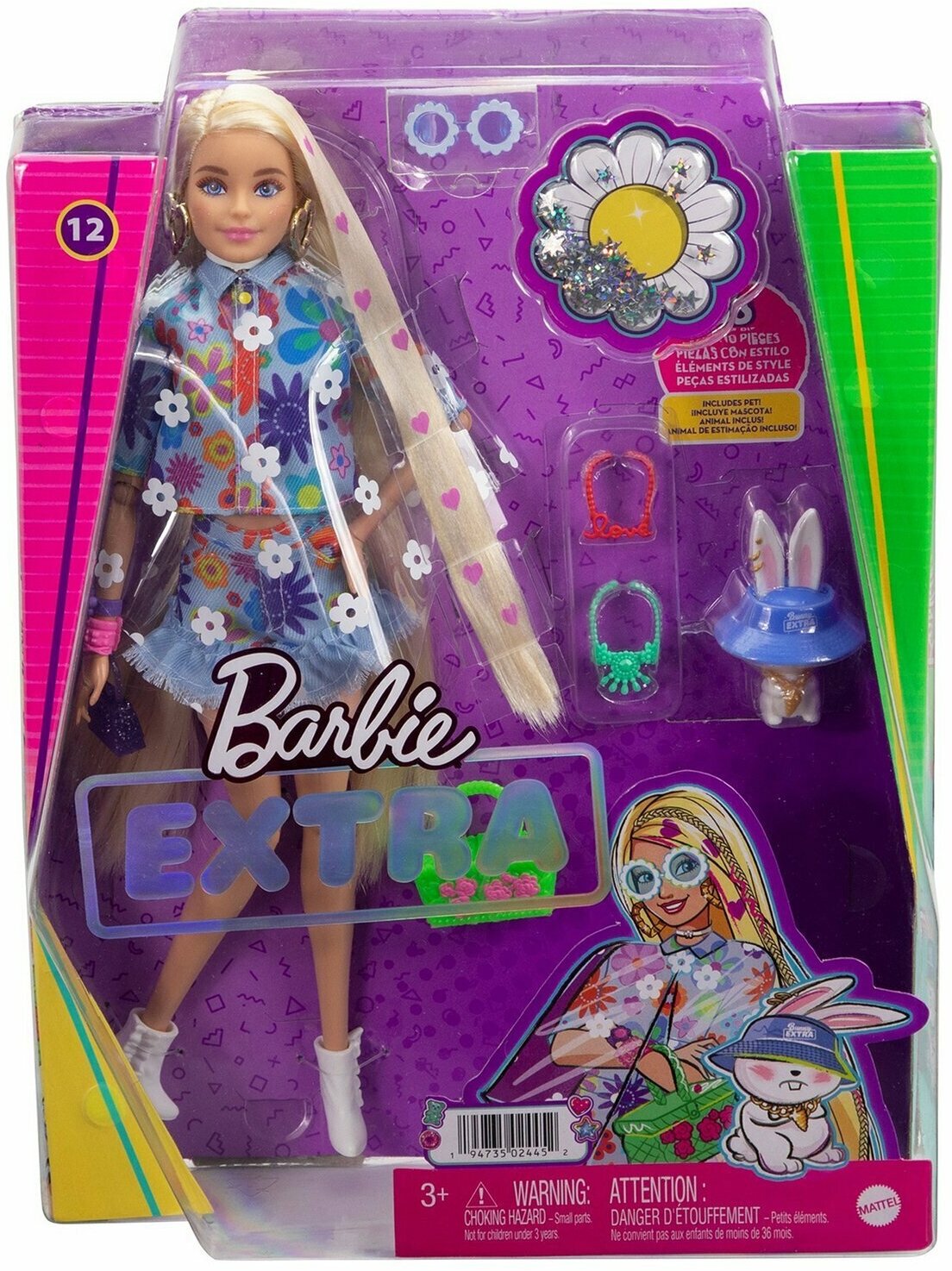 Barbie Barbie Кукла Barbie в одежде с цветочным принтом, 30 см, HDJ45