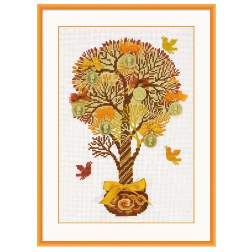 фото Риолис набор для вышивания крестом денежное дерево 21 x 30 (1294)