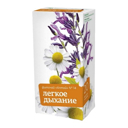 Алтайский кедр чай Алтай №14 Легкое дыхание ф/п, 40 г, 20 шт.