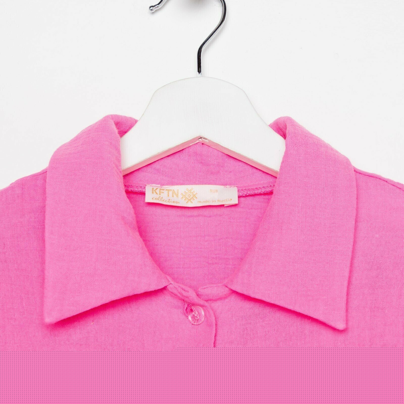 Комплект Kaftan, брюки, рубашка, длинный рукав, размер 40-42, розовый - фотография № 9