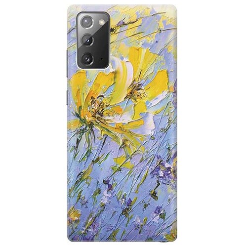 Чехол - накладка ArtColor для Samsung Galaxy Note 20 с принтом Желтое на синем чехол накладка artcolor для samsung galaxy s21 с принтом желтое на синем