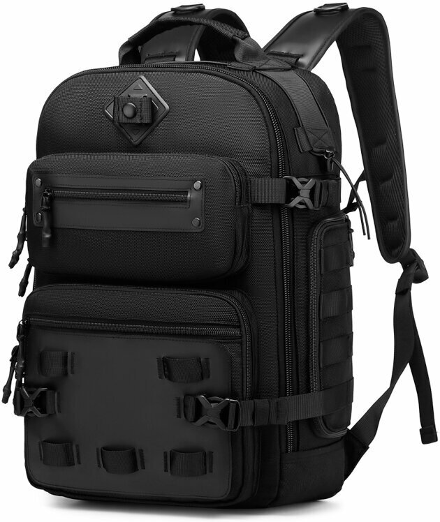 фото Рюкзак мужской спортивный дорожный Ozuko универсальный 25л, для ноутбука 15.6", с термокарманом, черный, влагостойкий, молодежный