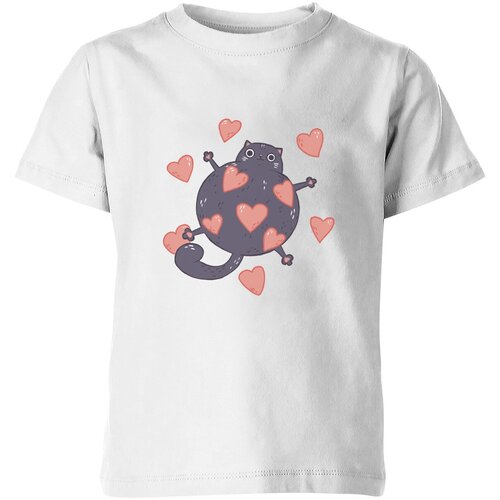 Футболка Us Basic, размер 10, белый мужская футболка мартовский котик в любви 2xl черный