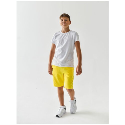 фото Шорты спортивные бриджи , размер 146, цвет желтый rostik
