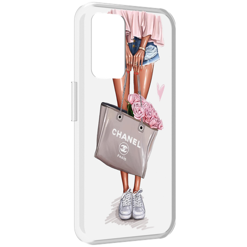 Чехол MyPads Девушка-с-сумкой женский для Realme GT Neo3T задняя-панель-накладка-бампер