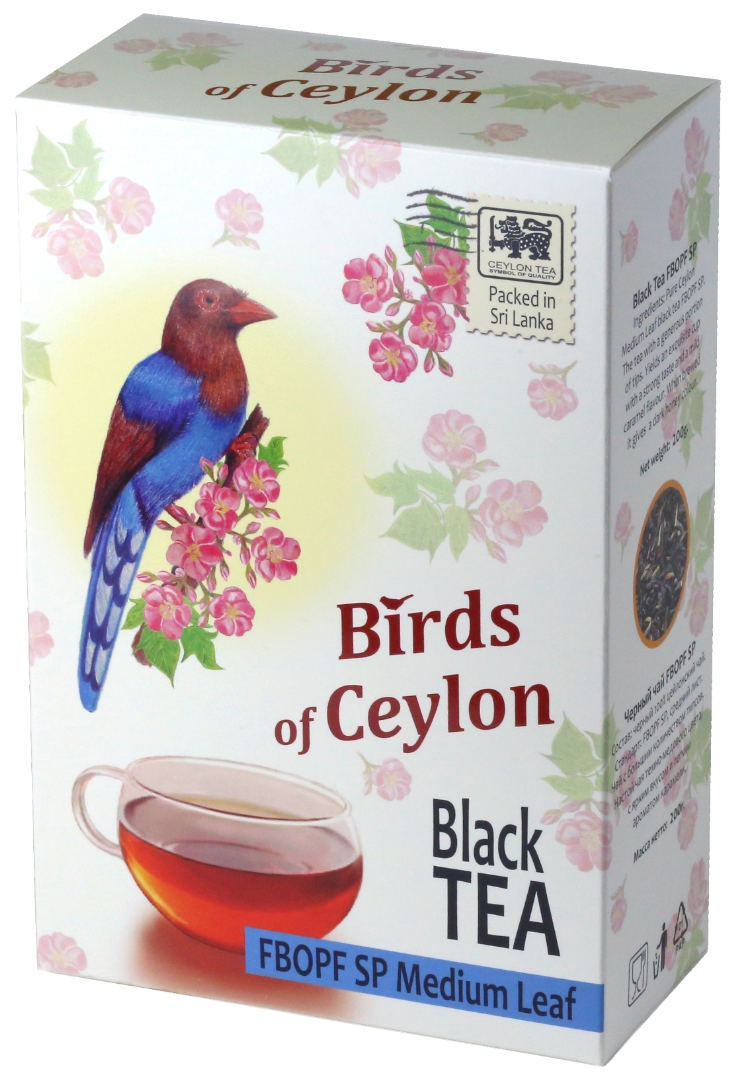 Чай чёрный ТМ "Птицы Цейлона" - FBOPF SP, картон, 200 гр.
