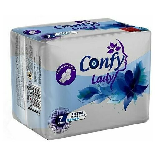 Прокладки, Confy Lady, Ultra Extra Long, 7 шт. (2шт)