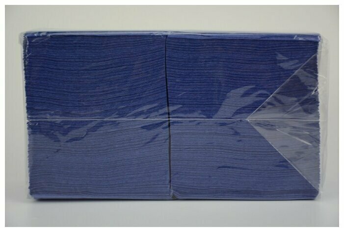 Салфетки бумажные ZELPAPER 24х24 синие, однослойные, 400 шт, 100% целлюлоза - фотография № 5