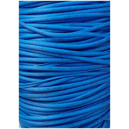 Ротанг для плетения ROTANGOV, искусственный Полутрубка 5кг 6 мм, цвет Синий с черным