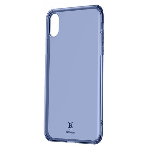 фото Чехол-накладка baseus simple series case anti-fall для apple iphone x transparent blue