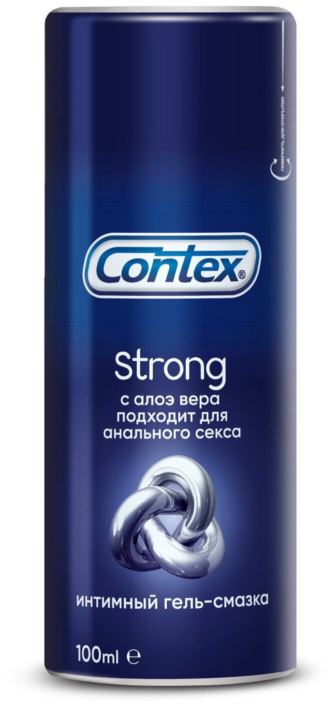 Contex Strong Интимный гель-смазка с регенерирующим эффектом для анального секса, 100 мл