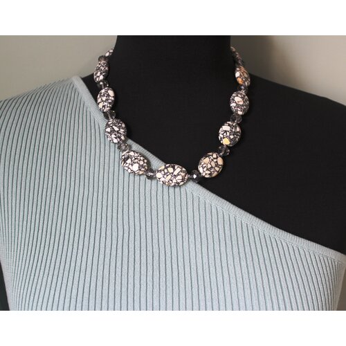 фото Ожерелье fashion jewerly stone grey 45 см