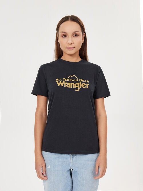 Футболка Wrangler, размер XS, черный