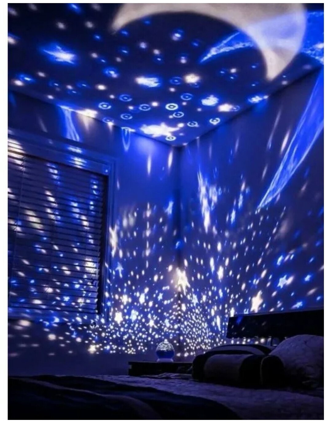 Ночник проектор звёздного неба Star master (Синий)/подарок на любой праздник - фотография № 13