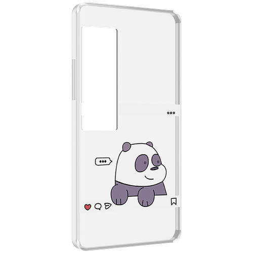 Чехол MyPads пандочка-фотка для Meizu Pro 7 Plus задняя-панель-накладка-бампер