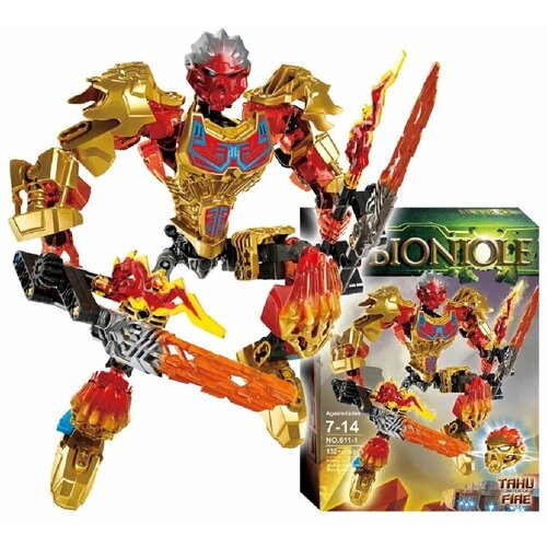 Конструктор Бионикл Bionicle Biorobots (Биоробот) 611-1 Таху - Объединитель Огня совместим с Лего Lego