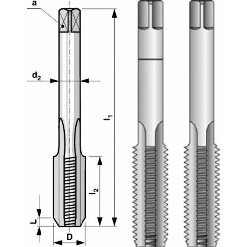 Bucovice Tools Набор метчиков из 2-х шт. M16 шаг 2.00 мм 110160