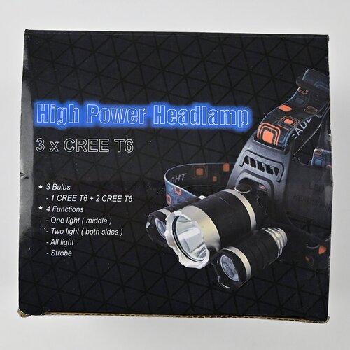 Налобный мощный светодиодный фонарь / LED фонарик с регулировкой угла свечения