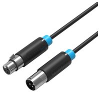 Кабель Vention XLR M - XLR F (BBFB) 1.5 м черный