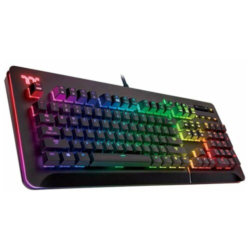 Thermaltake Клавиатура игровая Level 20 RGB Titanium Edition, Cherry MX Speed Silver, многоцветная RGB, 1.9 м, серебро.