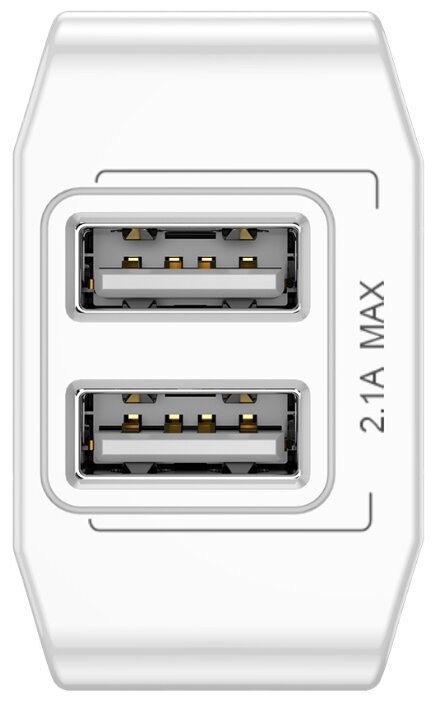 Сетевая зарядка Baseus Mini Dual-U Charger, белый фото 5