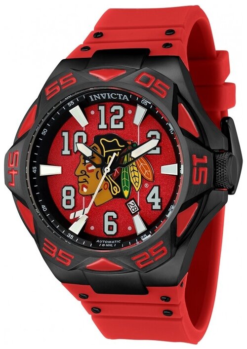 Наручные часы INVICTA Наручные часы Invicta NHL Chicago Blackhawks Men Automatic 42262, красный