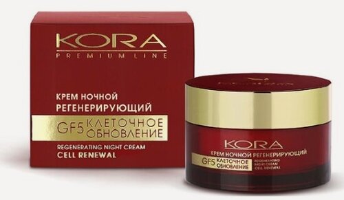 Изображение товара Крем для лица Kora Premium Line ночной регенерирующий GF5 клеточное обновление, 50 мл