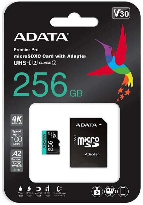 Карта памяти A-Data Micro SDXC 256GB (AUSDX256GUI3V30SA2-RA1) - фото №9