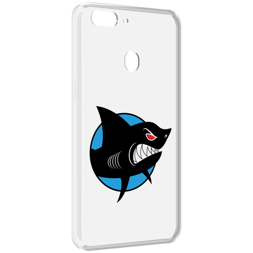 Чехол MyPads Злая-акула для Oppo Realme 2 задняя-панель-накладка-бампер