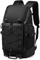 Рюкзак мужской спортивный дорожный городской Ozuko универсальный 28л, для ноутбука 15.6", черный, влагостойкий, молодежный