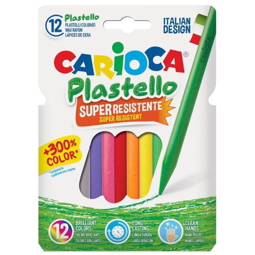 фото Carioca Мелки восковые Plastello 12 цветов