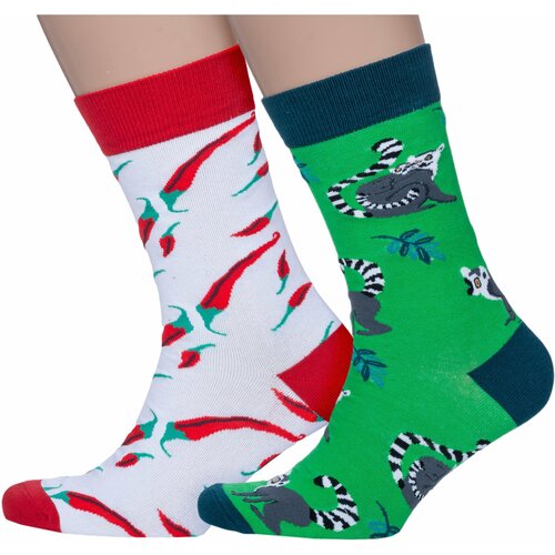 фото Комплект из 2 пар носков hobby line микс 23, размер 41-45