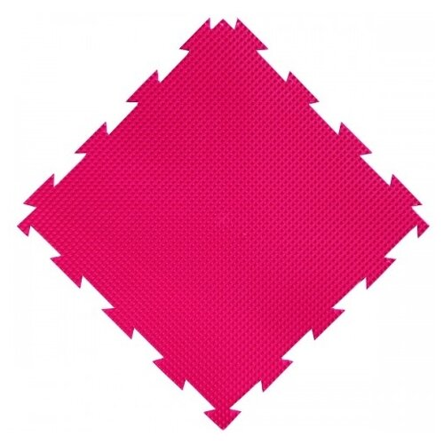 фото Коврик-пазл массажный ортодон трава жёсткая 1 сегмент, розовый, 1 элемент