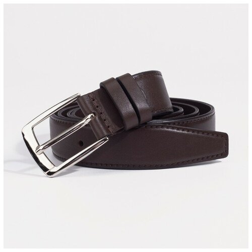 фото Ремень favorit, натуральная кожа, металл, длина 110 см., коричневый