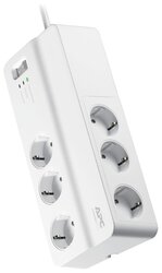 Сетевой фильтр APC by Schneider Electric PM6-RS, 6 розеток, 2 м, с/з, 10А