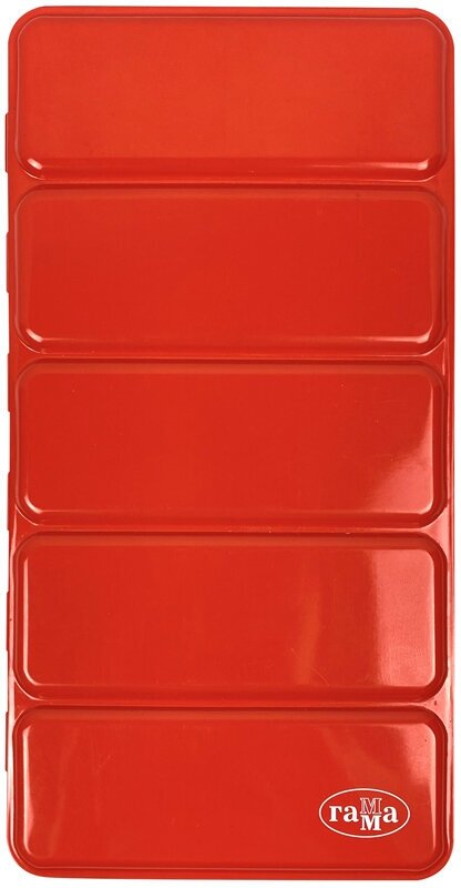 Пенал для акварели металлический Гамма, 35 кювет, красный