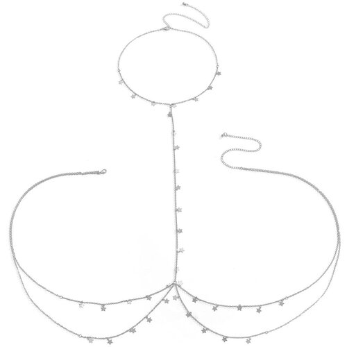 Цепь на тело WASABI jewell, длина 40 см, серебристый