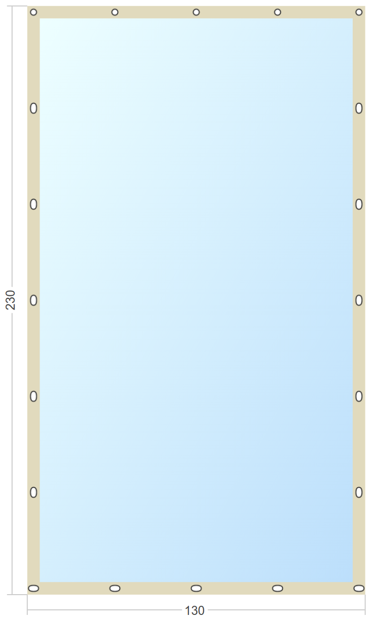 Мягкое окно Софтокна 130х230 см съемное, Французский замок, Прозрачная пленка 0,7мм, Бежевая окантовка, Комплект для установки - фотография № 3